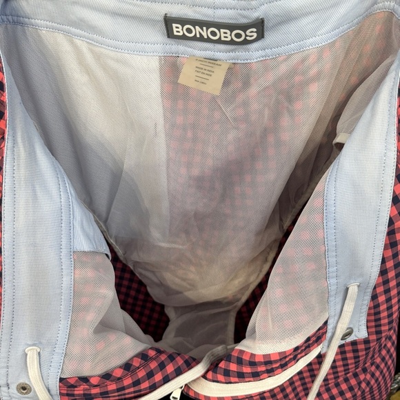Bonobos Men’s 34 Pink Navy Gingham Swim Trunks 9” Inseam - Picture 8 of 9